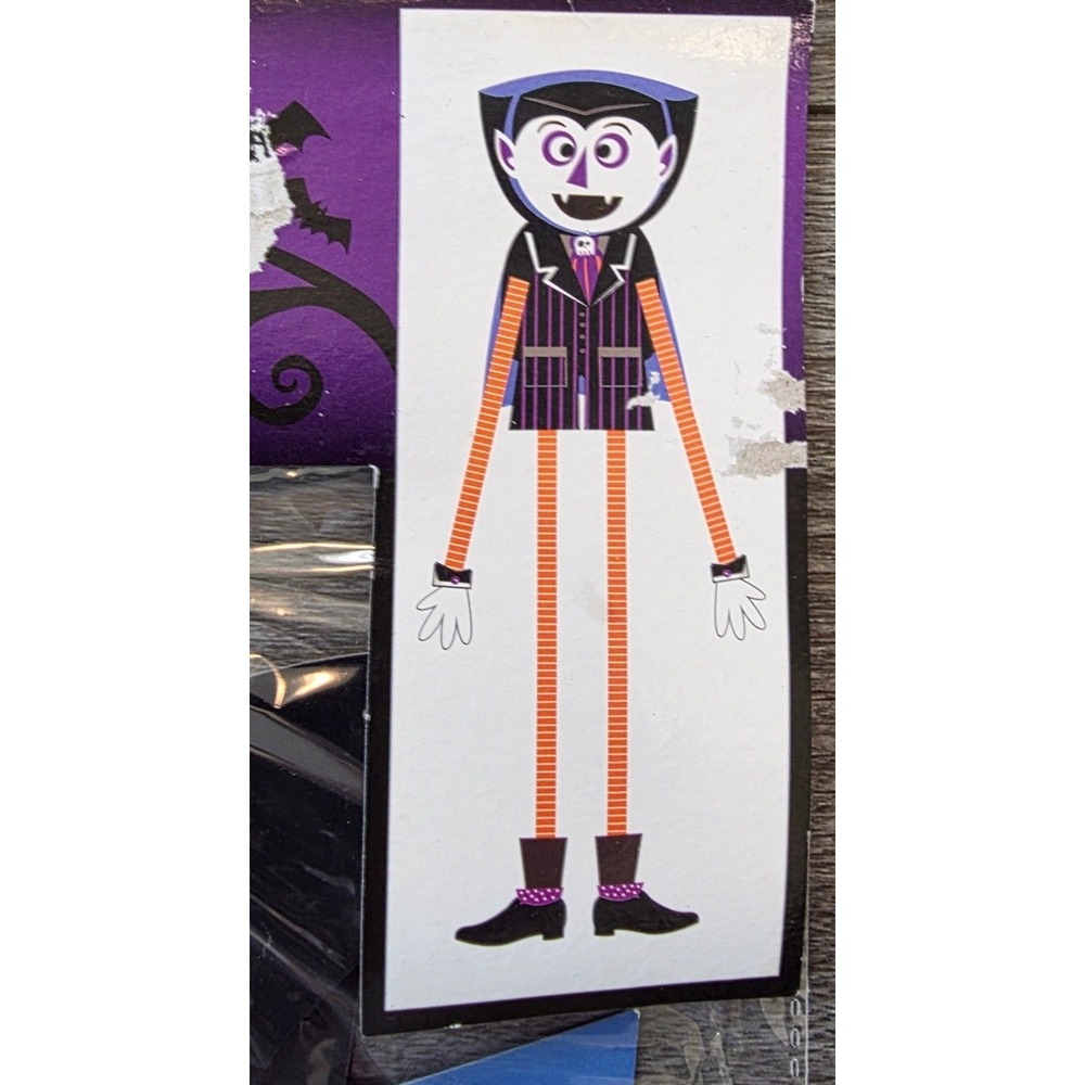 48in Dangle Leg Character Vampire Purple Halloween Decor 2pk